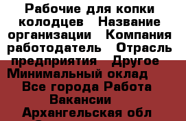 Рабочие для копки колодцев › Название организации ­ Компания-работодатель › Отрасль предприятия ­ Другое › Минимальный оклад ­ 1 - Все города Работа » Вакансии   . Архангельская обл.,Северодвинск г.